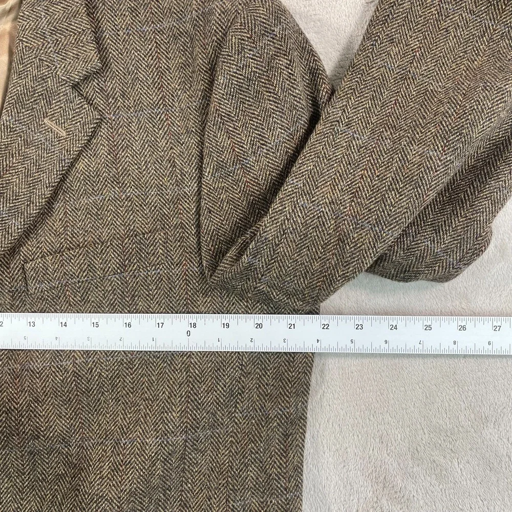 BANANA REPUBLIC Blazer Sport Coat Jacket Men 40R Brown Wool Herringbone Office‎